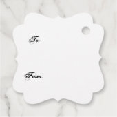 Rosa und schwarzer Schädel Geschenkanhänger (Rückseite)