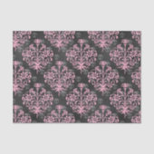 Rosa und Schwarzer Schädelgotik Seidenpapier (Vorderseite)