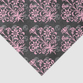 Rosa und Schwarzer Schädelgotik Seidenpapier (Ausschnitt)