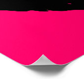 Rosa und schwarzer Schmatz Poster (Ecke)