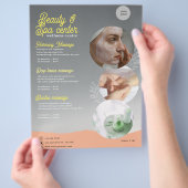 Rosa und schwarzer Wellness-Center Beauty & Wellne Flyer (Hand)