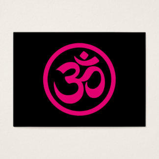 Rosa und schwarzer Yoga-Om-Kreis