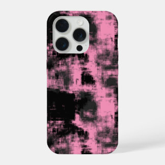 rosa und schwarzes Abstrakt iPhone 15 Pro Hülle
