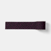 Rosa und schwarzes Confetti-Punkt-Muster Ripsband (Vorderseite)