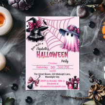 Rosa und schwarzes Coquette Halloween