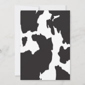 rosa und schwarzes Cowgirl-Babypartymädchen Einladung (Rückseite)