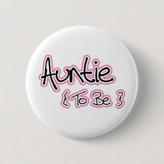 Rosa und schwarzes Design für Tanten Button