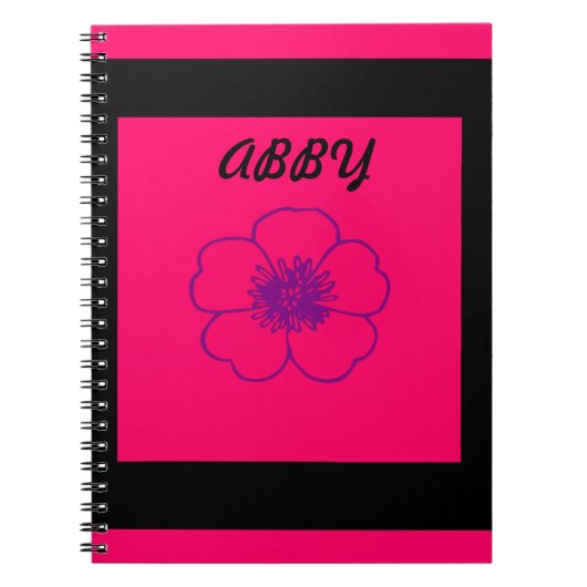 rosa und schwarzes Fotonotizbuch Notizblock (Vorderseite)