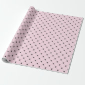 Rosa und schwarzes Geschenkverpackungspapier mit S Geschenkpapier (Ungerollt)