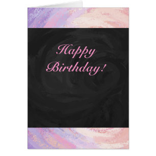 Rosa und schwarzes Glück zum Geburtstag
