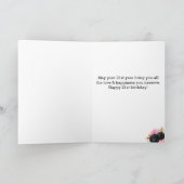 Rosa und schwarzes Gold 21. Geburtstag Karte (Innenseite)