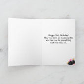 Rosa und schwarzes Gold 30. Geburtstag Karte (Innenseite)