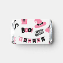 Rosa und Schwarzes Halloween