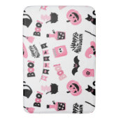 Rosa und Schwarzes Halloween Badematte (Vorderseite Vertikal)