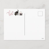Rosa und schwarzes Halloween "Boo" Gruß Postkarte (Rückseite)