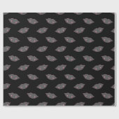 Rosa und Schwarzes Halloween Geschenkpapier (Flach)