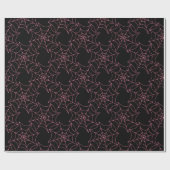 Rosa und Schwarzes Halloween Geschenkpapier (Flach)