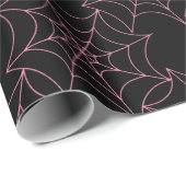 Rosa und Schwarzes Halloween Geschenkpapier (Rolleneckpunkt)