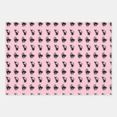 Rosa und Schwarzes Halloween Geschenkpapier Set (Vorderseite 2)
