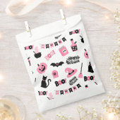 Rosa und Schwarzes Halloween Geschenktütchen (Ausgeschnitten)