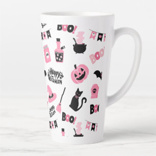 Rosa und Schwarzes Halloween Milchtasse