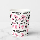 Rosa und Schwarzes Halloween Pappbecher (Rechts)