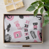 Rosa und Schwarzes Halloween Seidenpapier (Geschenk)