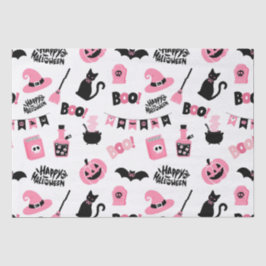 Rosa und Schwarzes Halloween Seidenpapier