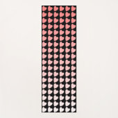 Rosa und schwarzes Herzmuster Yogamatte (Vorderseite)