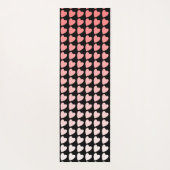 Rosa und schwarzes Herzmuster Yogamatte (Rückseite)