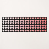 Rosa und schwarzes Herzmuster Yogamatte (Vorderseite (Horizontal))