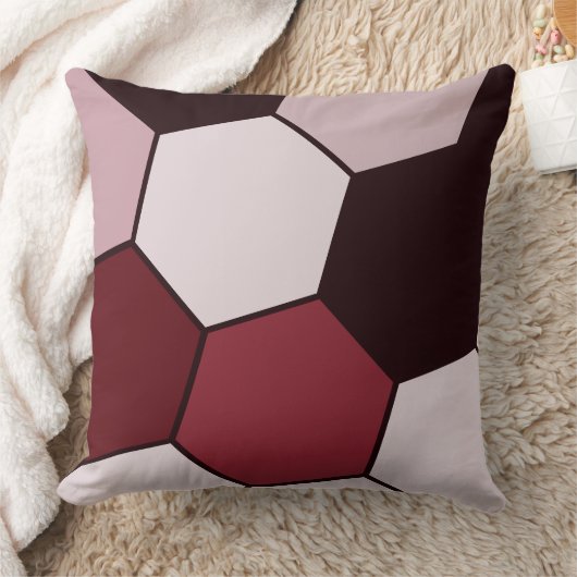 Rosa und schwarzes Hexagon-Muster Kissen (Decke)