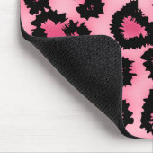 Rosa und schwarzes Leopard-Druck-Muster Mousepad (Ecke)