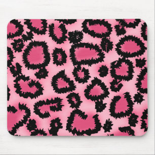 Rosa und schwarzes Leopard-Druck-Muster Mousepad