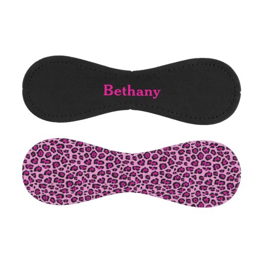 Rosa und schwarzes Leopard mit Namen Baseball (Paneele)