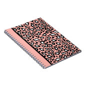 Rosa und schwarzes Leopard-Notebook Notizblock (Rechte Seite)