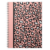 Rosa und schwarzes Leopard-Notebook Notizblock (Vorderseite)