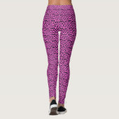 Rosa und schwarzes Leopardenmuster Leggings (Rückseite)