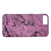 rosa und schwarzes Marmormuster Case-Mate iPhone Hülle (Rückseite (Horizontal))