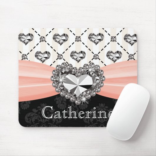 Rosa und schwarzes mousepad (Mit Mouse)