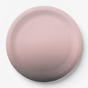 Rosa und schwarzes Ombre - moderne elegante Hochze Pappteller