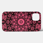 Rosa und schwarzes Ornamentschal Patchwork-Schal Case-Mate iPhone Hülle (Rückseite (Horizontal))
