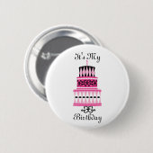Rosa und schwarzes Party Button (Vorne & Hinten)