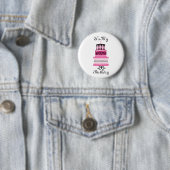 Rosa und schwarzes Party Button (Beispiel)