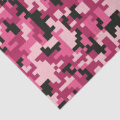 Rosa und schwarzes Pixel-Tarnmuster Seidenpapier (Ausschnitt)