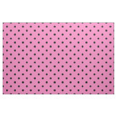 Rosa und schwarzes Punkte-Muster Stoff (Yard (91,4 cm))