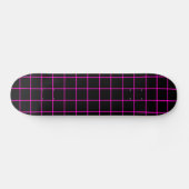 Rosa und schwarzes Rastermuster Skateboard Deck (Horizontal)