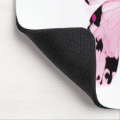 rosa und schwarzes Schmetterling mousepad (Ecke)