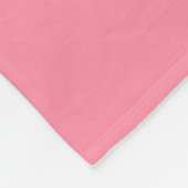 rosa und schwarzes Skript Mädchen-Monogramm-Name Fleecedecke (Ecke)