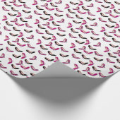 Rosa und schwarzes Stilett-hohes Geschenkpapier (Ecke)